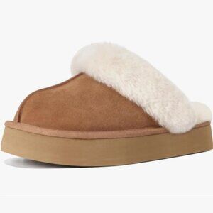 Women's Size 7 Chestnut Platform Slippers, Truly Like New